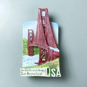 美国加利福尼亚州旧金山金门大桥旅游纪念家居装饰磁铁冰箱贴礼物