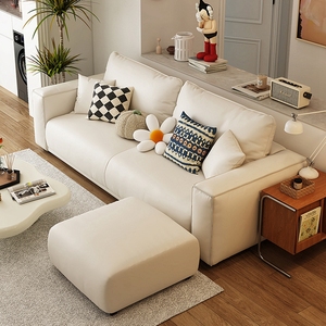 IKEA宜家科技布艺沙发客厅简约现代小户型直排出租房办公豆腐块双