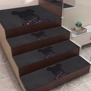 轻奢楼梯垫可擦硅藻泥地垫免胶自粘踏步垫子loft家用防滑台阶地毯
