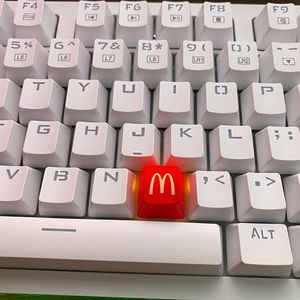 麦当劳键帽M键图案金拱门机械键盘单个创意个性透光R4高度ABS材料