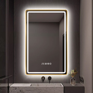轻奢智能镜带灯卫浴镜壁挂方形卫生间镜子铝合金边框洗手台浴室镜
