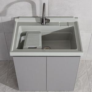 阳台铝合金洗衣柜洗衣池小户型洗衣台洗手池带搓板洗衣槽大深水盆