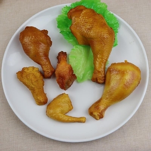 仿真鸡腿塑料PVC食物模型摆件菜品装饰 教识道具塑料鸡肉鸡块鸡翅