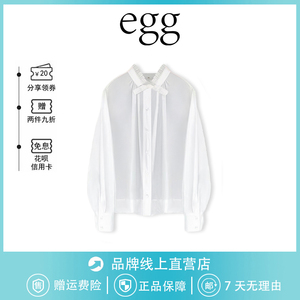 【现货】韩国egg鸡蛋家衬衫女花边领东大门春款代购衬衣女装上衣
