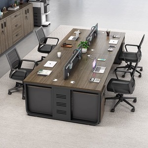加厚钢架职员桌办公桌椅组合简约现代屏风电脑桌办公室员工桌卡座
