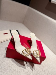 法国直邮Valentino/华伦天奴女鞋 2024新款V扣透明胶片高跟凉单鞋