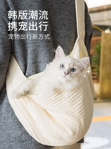 横跨式猫包便携外出神器宠物专用包幼猫猫袋比熊小型犬斜挎遛猫袋