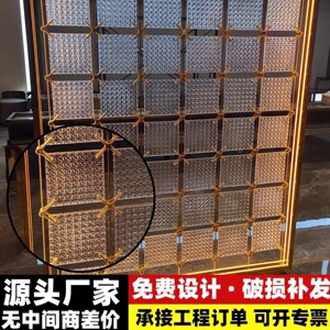 超白水晶砖挂片屏风客厅卫生间玻璃隔断透光背景墙定制砖石渐变色