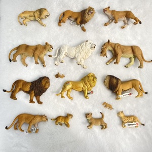 德国思正版PAPO美国safari狮子模型雄狮咆哮小狮子猫科动物玩具