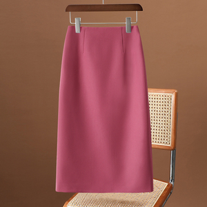 高档西装半身裙女夏季新款2024树莓色气质职业中长款a字包臀裙子