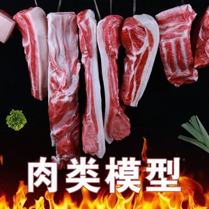 仿真菜品模型假菜生肉猪肉条腊肉羊排五花肉猪蹄猪头食品食物样品