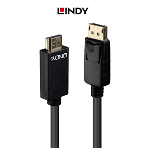德国LINDY无源DisplayPort转HDMI4K适配器线缆DP转HDMI2米
