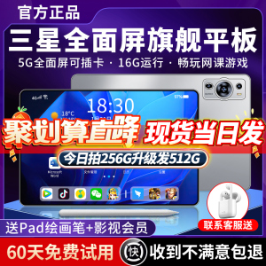 【官方正品】5G护眼全面屏平板电脑2024新款5G可插卡padpro游戏绘画办公手机二合一吃鸡网课娱乐安卓学习机