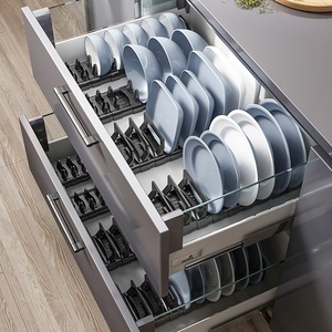 厨房洗水槽沥水碗架餐具架抽屉碟架餐盘厨房用品太空铝收纳置物架