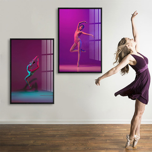 欧式风格舞蹈艺术装饰画芭蕾舞者挂画舞蹈房练舞室跳舞工作室壁画