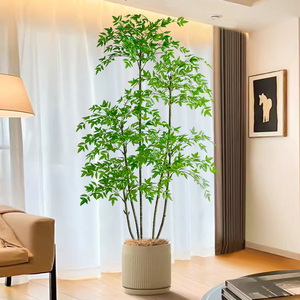 仿真绿植盆栽南天竹高端轻奢室内客厅落地装饰花大型仿生植物假树