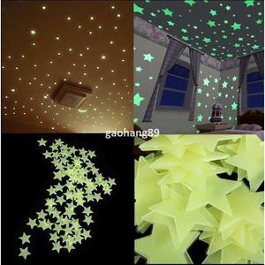 100 Home Wall Light Green Glow In The Dark Star Stickers De