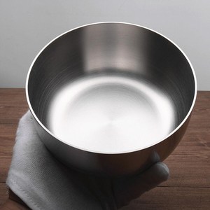 日本进口MUJIE加厚单层实心碗不锈钢碗汤碗泡面碗多用不沾锅面碗