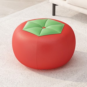 客厅凳子时尚网红卡通小皮墩可爱创意圆凳矮凳沙发凳茶几脚足球皮