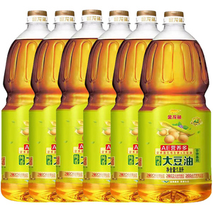 金龙鱼维生素A纯香大豆油1.8LX6瓶 非转基因东北大豆油家用食用油