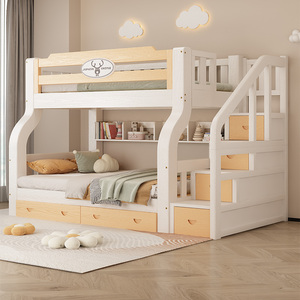 上下床双层床高低床多功能两层组合实木子母床儿童床上下铺双人床
