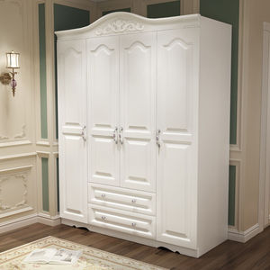 奥尚斯莱欧式衣柜小户型卧室白色储物柜现代简约板式出租房衣橱欧
