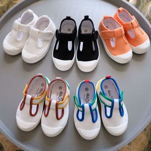回力春夏款韩版儿童帆布鞋丁字幼儿园小白鞋男童女童单鞋2-8岁
