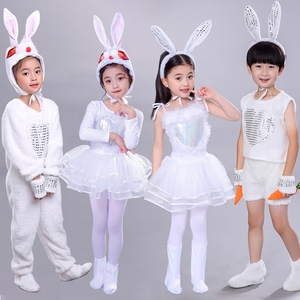 六一儿童动物演出服小白兔乖乖表演服装话剧幼儿园卡通大灰狼衣服