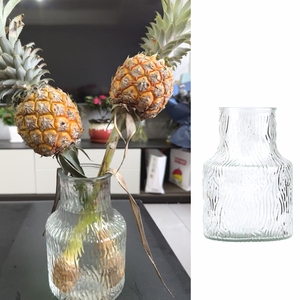 水培菠萝花瓶容器大肚冰川玻璃花瓶花卉装饰瓶客厅鲜花百合花瓶