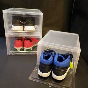 鞋盒篮球鞋收纳盒透明鞋墙Yeezy鞋收藏鞋柜鞋墙防尘防潮