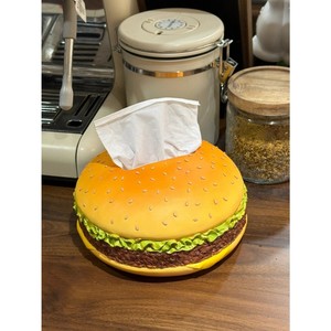 麦当劳汉堡纸巾盒客厅可爱创意轻奢高档高级感抽纸盒桌面餐巾纸盒