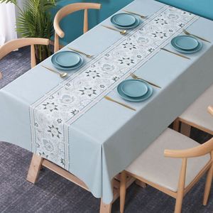 套卓防水布攴桌台布长方型歺餐桌布餐桌轻奢高端铺在桌子上的垫子