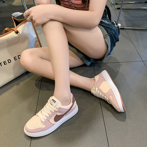 耐克aj女鞋低帮透气粉色平底鞋2024夏季新款nike学生运动休闲板鞋