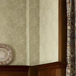 现代简约叶子墙纸卧室客厅壁纸欧式复古轻奢装饰背景壁画环保墙布