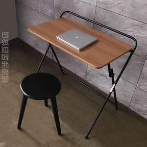 _折叠桌学习桌可折叠卧室。家书桌电用小桌子床边学生简易办公桌