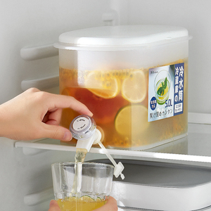 乐扣乐扣凉水冷水壶家用饮料箱带水龙头凉水冰水桶柠檬水水果茶容