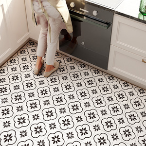 家用厨房满铺地毯可擦免洗皮革地pvc防滑耐脏防水防油脚子