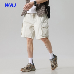 美式潮牌工装大口袋宽松短裤男士夏季重磅弹力户外登山运动五分裤