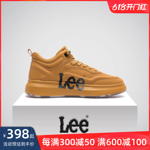 Lee男鞋24夏季新款高帮鞋时尚运动休闲厚底板鞋男士设计感潮鞋子