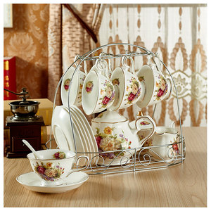 爱马仕欧式咖啡杯陶瓷水杯具高档简约咖啡套具英式下午茶茶具茶壶