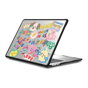 CASETiFY小狗爱心贴纸适用苹果MacBook Pro14寸Air13透明16寸时尚潮牌2020-2024平板笔记本保护套高端防摔壳