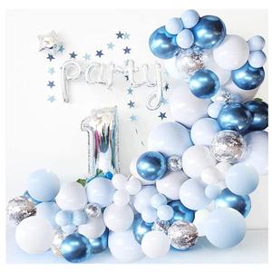 店庆马卡龙蓝色气球链套装 周年庆粉色乳胶气球套餐派对布置婚礼