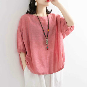 100 Cotton Loose Large Size Casual Women's Clothing Summer N
