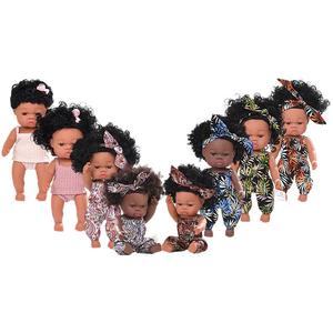 娃娃玩具软胶洋仿真儿童洗澡玩偶黑人婴儿全安抚黑女孩公仔可换装