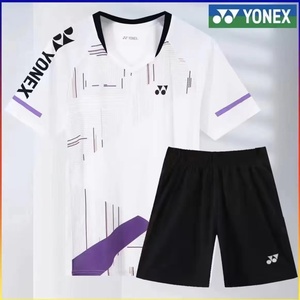 新款羽毛球服男女款yy速干短袖运动套装透气乒网球服训练比赛定制