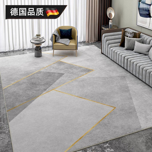 德国工艺客厅地毯北欧卧室灰色沙发茶几毯轻奢客厅毯高级家用地垫