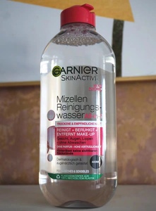 卡尼尔Garnier深层清洁油性混合干性敏感肌肤卸妆水400ML现货