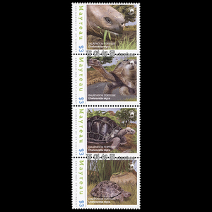 W27迈罗岛2013 加拉帕戈斯象龟 最大陆龟4全 外国邮票