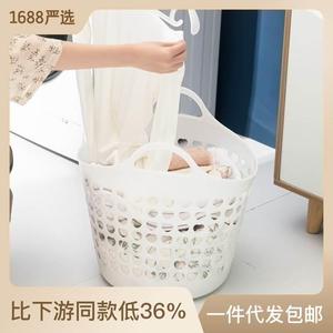 衣物筐浴室收纳框硅胶洗衣篓衣服脏衣篮塑料壁挂墙免打孔新款超大