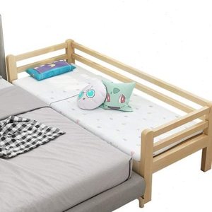 送床垫儿童拼接小实木加宽长婴儿男女宝宝带护栏大床增宽单人定做